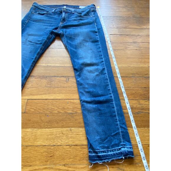 RAG & BONE 'Jean/Dre Capri' Jeans w/Raw Hem sz 28 (actually 31w) - Picture 12 of 13